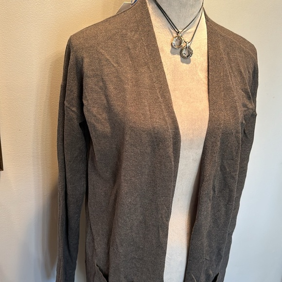 Ter a rose gray long knitted cardigan NWT XL - Picture 3 of 11